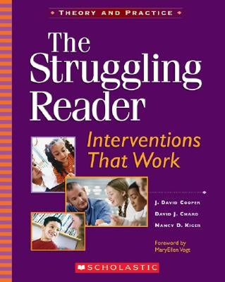 Paperback of The Struggling Reader book by Scholastic Professional, featuring educational interventions for struggling readers.