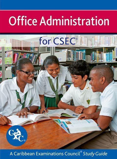 Paperback study guide titled "Office Administration for CSEC" by Oxford University Press, USA, with a cover image featuring office-related graphics.