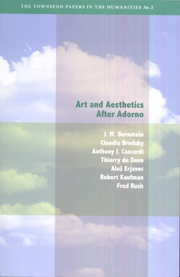 Paperback book titled "Art and Aesthetics After Adorno" published by Fordham University Press, showing the front cover.