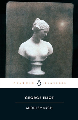 Paperback copy of Middlemarch by Penguin Group, showing the book cover with title and author on a white background.