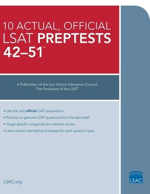 10 Actual 42-51, Official LSAT Preptests: (preptests 42-51) by Council, Law School