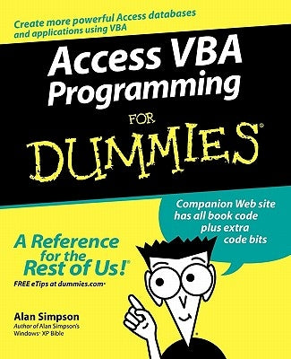 Access VBA Programming for Dummies by Simpson, Alan