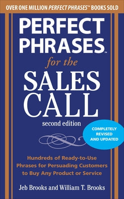 Paperback book titled "Perfect Phrases for the Sales Call" by McGraw-Hill Companies, showing the cover with sales phrase examples.