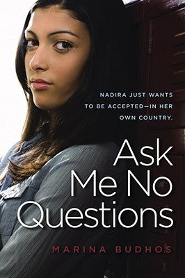 Paperback of "Ask Me No Questions" by Atheneum Books for Young Readers, showing the book cover with title and illustration.