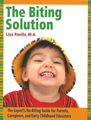 Paperback book titled "The Biting Solution" by Parenting Press, featuring a colorful cover with illustrations for parents and caregivers.