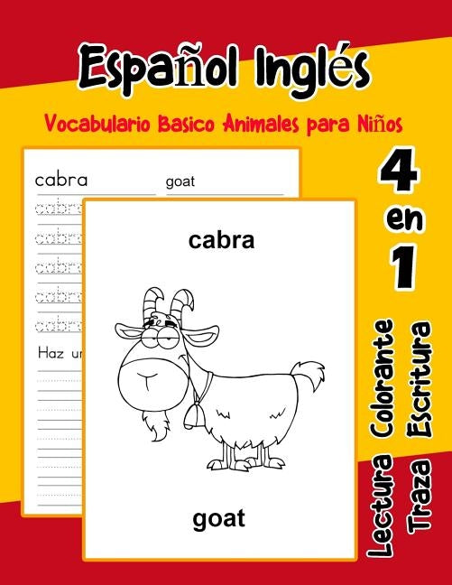 Español Inglés Vocabulario Basico Animales para Niños: Vocabulario en espanol Ingles de preescolar kínder primer Segundo Tercero grado by Goncalves, Lara