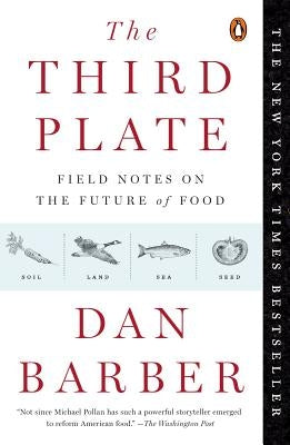 Paperback copy of "The Third Plate: Field Notes on the Future of Food" by Penguin Books, showing the book cover.