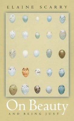 Paperback of "On Beauty and Being Just" by Princeton University Press, showing the book cover with title and author details.