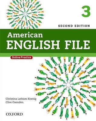 Paperback American English File Second Edition Level 3 Student Book by Oxford University Press with online practice access.