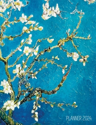 Vincent Van Gogh Planner 2024: Almond Blossom Painting Artistic Post-Impressionism Art Organizer: January-December (12 Months) by Press, Shy Panda