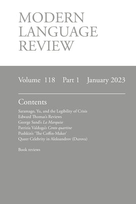 Modern Language Review (118: 1) January 2023 by O'Meara, Lucy