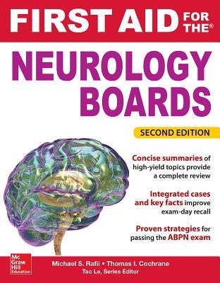 Paperback "First Aid for the Neurology Boards" medical book by McGraw Hill / Medical, featuring a cover with neurological illustrations.
