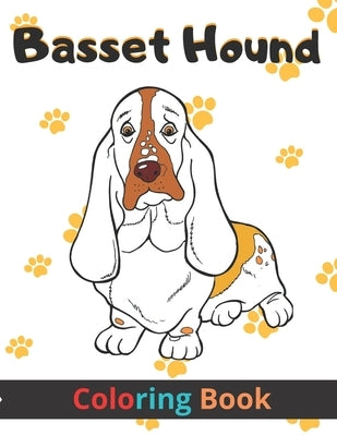 basset hound coloring book: a wonderful coloring book dog basset hound pages for adults and children great gift, 8.5 x 11 in relaxation by Publishing, Kevin Books