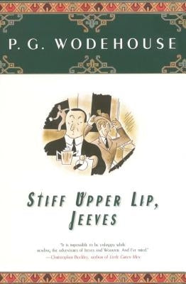 Paperback of "Stiff Upper Lip, Jeeves" by Scribner Book Company featuring the book cover with title and author details.