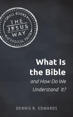 Open book titled "What Is the Bible and How Do We Understand It?" by Herald Press, showing pages with text and annotations.