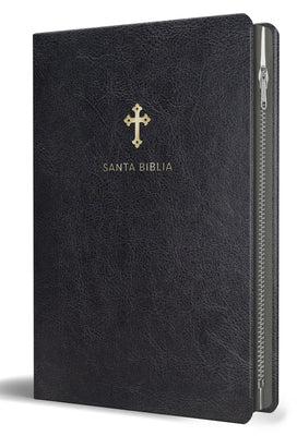 Biblia Reina Valera 1960 Tamaño Grande, Letra Grande Piel Negra Con Cremallera / Spanish Holy Bible Rvr 1960 Large Size Large Print Black Leather with by Reina Valera Revisada 1960