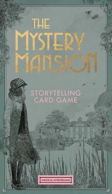 Storytelling card game called The Mystery Mansion by Laurence King, featuring illustrated cards for creative storytelling.