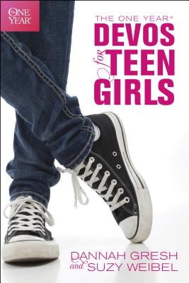 Paperback of The One Year Devotions for Teen Girls by Tyndale House Publishers, showing the book cover with colorful design.