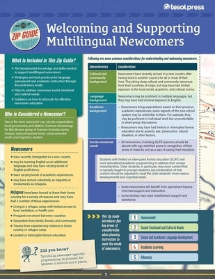 Tesol Zip Guide: Welcoming and Supporting Multilingual Newcomers (Pack of 10) by Warren, Amber