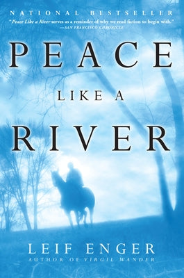 Paperback of "Peace Like a River" by Atlantic Monthly Press, showing the book cover with title and author details.