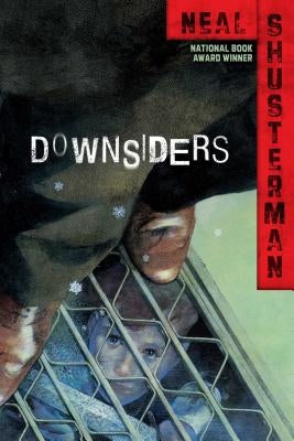 Downsiders book cover by Simon & Schuster Books for Young Readers featuring colorful illustrated characters and fantasy landscape.