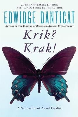 Paperback copy of Krik? Krak! by Soho Press, featuring colorful cover art and bold typography on the book's front.