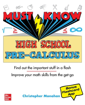 High school pre-calculus textbook titled "Must Know" by McGraw-Hill Companies, featuring a colorful cover with mathematical graphics.