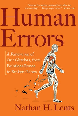 Cover image of "Human Errors" book by Mariner Books, featuring a colorful abstract illustration representing human genetic glitches.