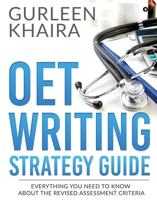 Paperback OET Writing Strategy Guide by Notion Press Media Pvt Ltd, featuring revised assessment criteria and writing tips.