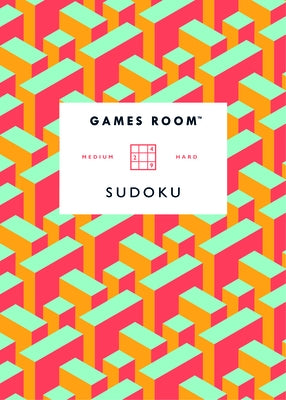 Paperback Sudoku: Medium-Hard puzzle book by Games Room, featuring a grid of challenging Sudoku puzzles in a compact format.