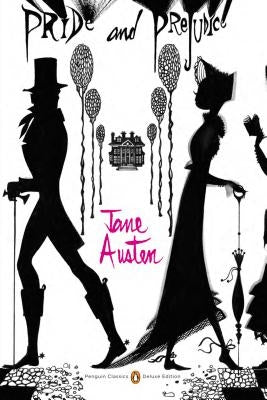 Paperback of Pride and Prejudice Penguin Classics Deluxe Edition with a decorative cover featuring elegant artwork.