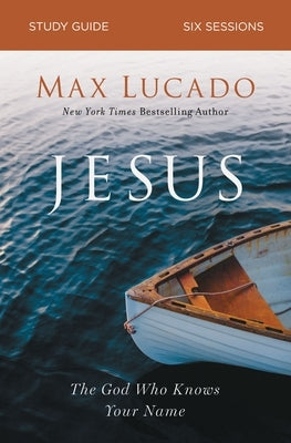 Cover of "Jesus: The God Who Knows Your Name" book by HarperChristian Resources, featuring a serene Jesus portrait with a warm background.