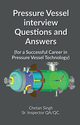 Paperback book titled "Pressure Vessel Interview Questions and Answers" by Notion Press, featuring a close-up of the cover.