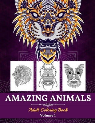 Amazing Animals Adult Coloring Book by Tonnbay