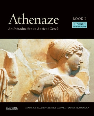 Paperback of Athenaze Book I: An Introduction to Ancient Greek from Oxford University Press, featuring a cover with Greek artwork.