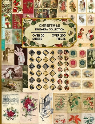 Christmas Ephemera Collection: 20 Sheets and Over 200 Vintage Ephemera Seasonal Pieces for DIY Christmas Cards, Bottle Caps, Scrapbook, Decorations a by Studio, Createit