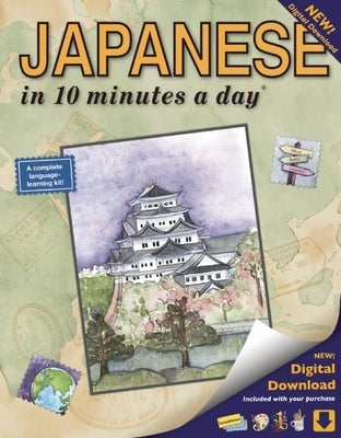 Japanese in 10 Minutes a Day: Language Course for Beginning and Advanced Study. Includes Workbook, Flash Cards, Sticky Labels, Menu Guide, Software, by Kershul, Kristine K.