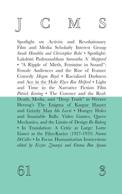 Journal of Cinema and Media Studies, Vol. 61, No. 3 Paperback Society for Cinema and Media Studies