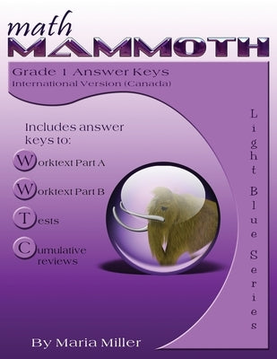 Math Mammoth Grade 1 Answer Keys, International Version (Canada) Paperback Math Mammoth