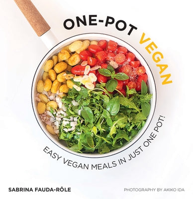 Paperback of One-Pot Vegan cookbook by Hardie Grant Books, featuring colorful vegan meal dishes on the cover.