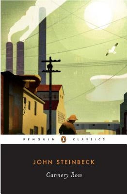 Paperback of Cannery Row by Penguin Group, featuring the book cover with vibrant artwork and title text.