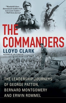 Paperback book titled "The Commanders" featuring cover art with images of George Patton, Bernard Montgomery, and Erwin Rommel.