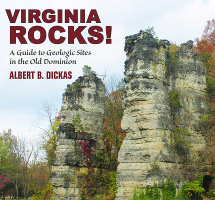 Virginia Rocks paperback book by Mountain Press, featuring a cover image with rocky landscape and mountains.