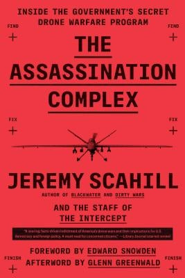 Paperback book titled "The Assassination Complex" by Simon & Schuster, featuring a cover image with text and design elements.