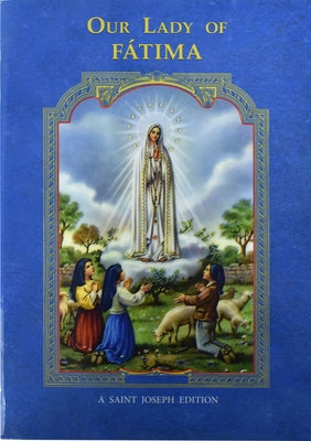 Paperback Our Lady of Fatima Catholic Book Publishing religious book with detailed cover illustration and title text.