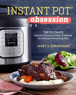 Paperback cookbook titled "Instant Pot Obsession" by Sonoma Press, featuring colorful images of diverse pressure cooker recipes.