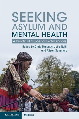 Paperback book titled "Seeking Asylum and Mental Health" by Royal College of Psychiatrists, featuring a cover with text and graphics.