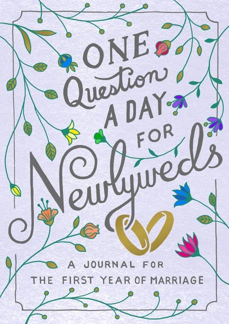 Paperback journal titled "One Question a Day for Newlyweds" by Castle Point Books, featuring a cover with romantic design.