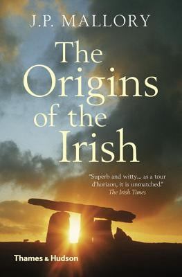 Paperback book titled "Origins of the Irish" by Thames & Hudson, showing a cover image with Irish historical themes.
