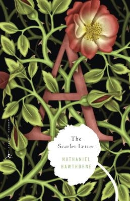 Paperback edition of The Scarlet Letter by Modern Library featuring a classic book cover with red and black design elements.